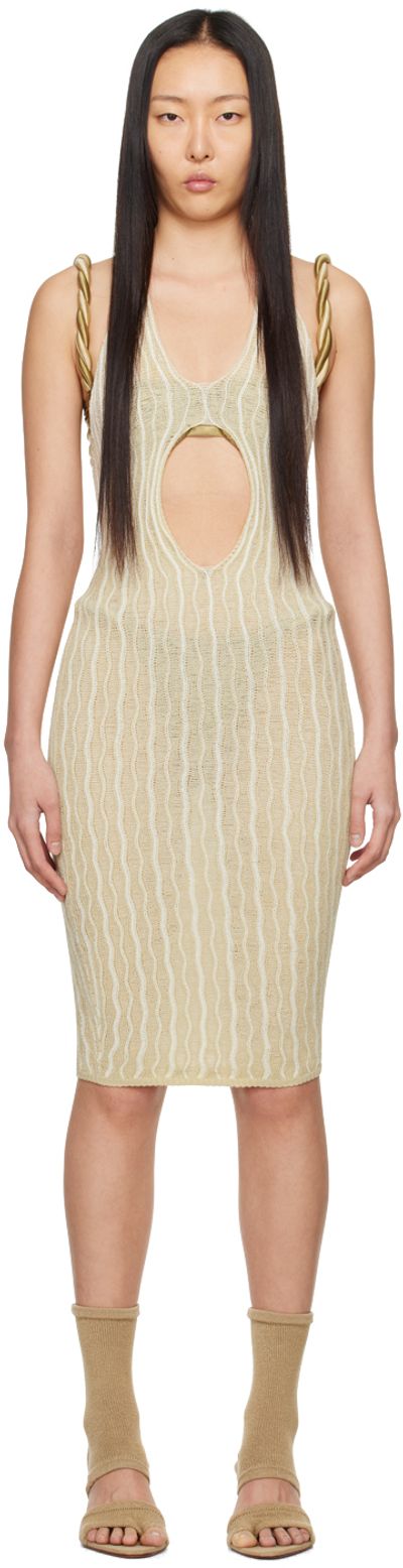 Isa Boulder Isa Boulder SSENSE Exclusive Beige Cactus Minidress