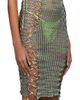 Isa Boulder Isa Boulder SSENSE Exclusive Green & Purple Broken Vase Dress - 2