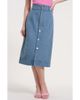 Isaac Mizrahi New York Isaac Mizrahi New York Button Front Denim Skirt  - 1