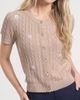 Isaac Mizrahi New York Isaac Mizrahi New York Embellished Cable Stitch Cardigan - 1