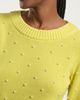 Isaac Mizrahi New York Isaac Mizrahi New York Faux Pearl Accent Cotton Crewneck Sweater - 3