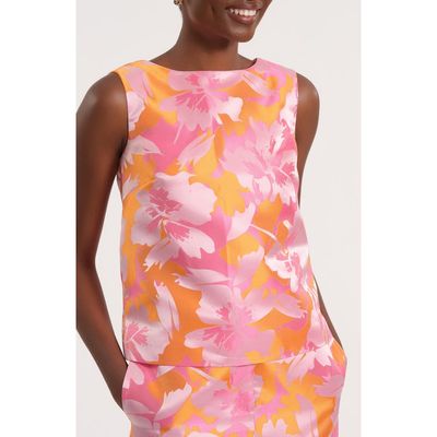 Isaac Mizrahi New York Isaac Mizrahi New York Floral Satin Brocade Shell