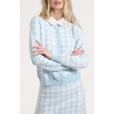 Isaac Mizrahi New York Isaac Mizrahi New York Mixed Media Gingham Cardigan