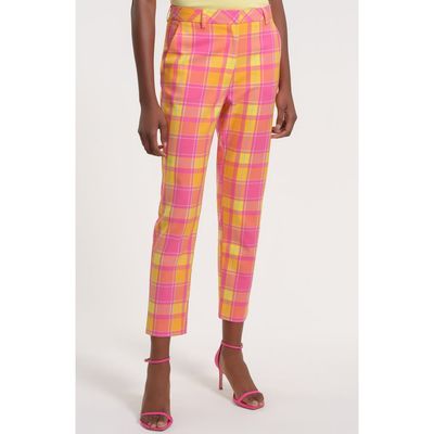 Isaac Mizrahi New York Isaac Mizrahi New York Plaid Slim Fit Ankle Pants