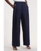 Isaac Mizrahi New York Isaac Mizrahi New York Pleated High Waist Cotton Wide Leg Pants - 1