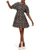 Isaac Mizrahi New York Isaac Mizrahi New York Rhinestone Collar Star Print Cotton Shirtdress - 1