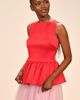 Isaac Mizrahi New York Isaac Mizrahi New York Satin Peplum Top - 3