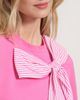 Isaac Mizrahi New York Isaac Mizrahi New York Striped Bow Stretch Cotton T-Shirt - 3