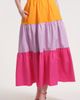 Isaac Mizrahi New York Isaac Mizrahi New York Tiered Stripe Cotton Midi Skirt - 1