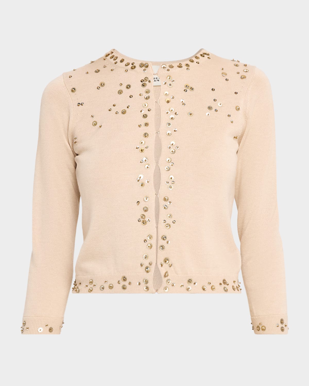 Isabel Marant Amaria Embellished Silk-Cashmere Crewneck Cardigan