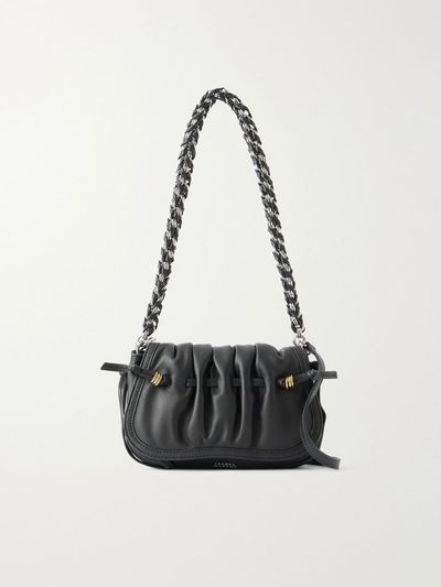 ISABEL MARANT Bolton embellished gathered leather shoulder bag