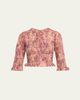 Isabel Marant Carola Smocked Silk Charmeuse Crop Top - 1