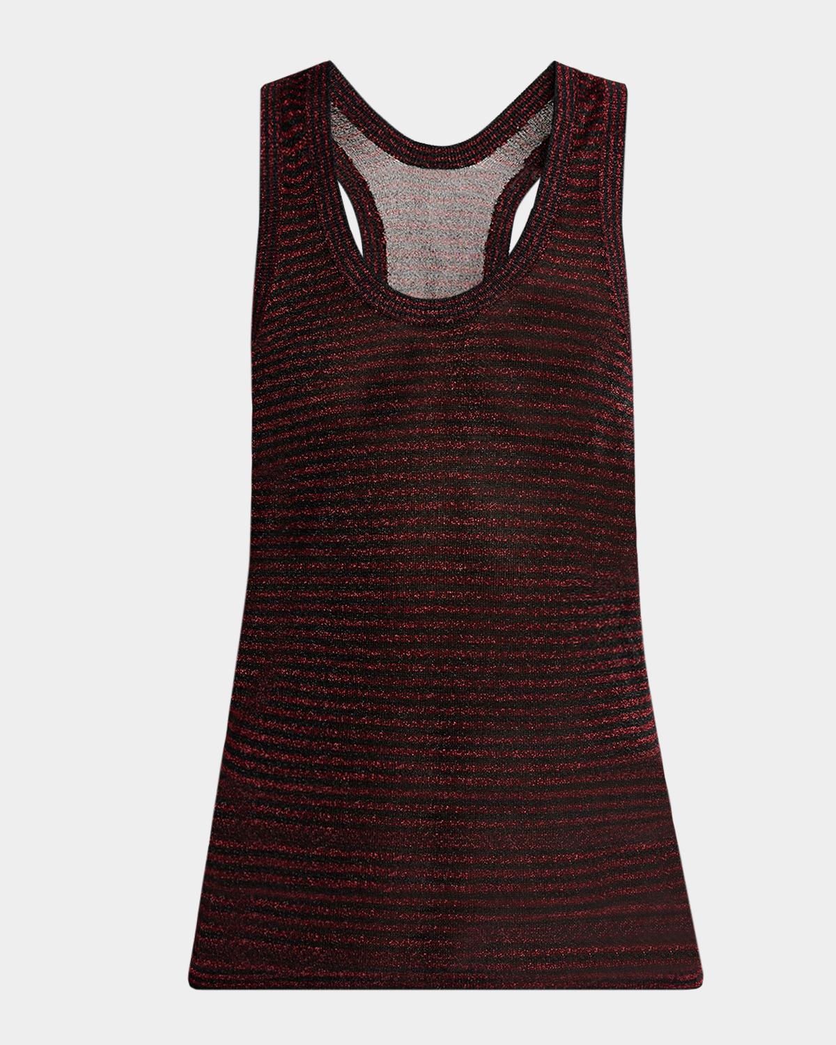 Isabel Marant Cevara Metallic Striped Tank Top