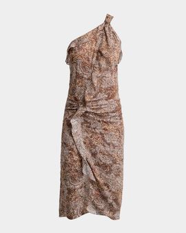 Isabel Marant Charlota Floral-Print Ruffle One-Shoulder Dress
