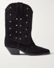 ISABEL MARANT Duerto eyelet-embellished suede ankle boots - 1