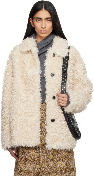 Isabel Marant Etoile Isabel Marant Etoile Beige Tarvey Faux-Fur Jacket