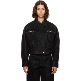 Isabel Marant Etoile Isabel Marant Etoile Black Belma Faux-Suede Jacket