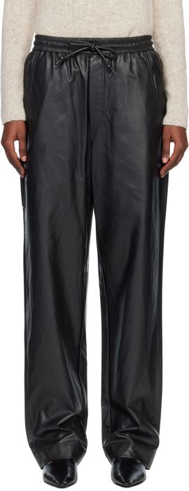 Isabel Marant Etoile Isabel Marant Etoile Black Nereane Faux-Leather Trousers