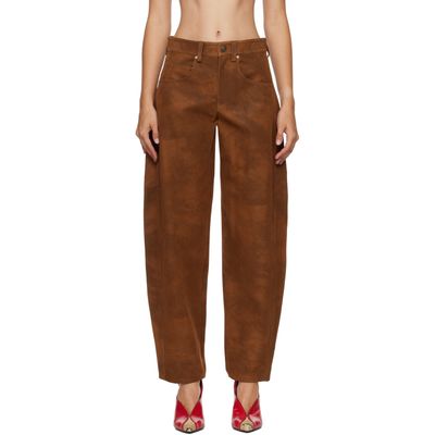 Isabel Marant Etoile Isabel Marant Etoile Brown Belky Faux-Suede Pants