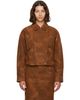 Isabel Marant Etoile Isabel Marant Etoile Brown Belma Faux-Suede Jacket - 1