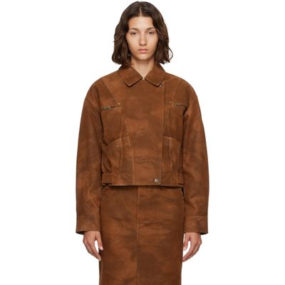 Isabel Marant Etoile Isabel Marant Etoile Brown Belma Faux-Suede Jacket