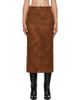 Isabel Marant Etoile Isabel Marant Etoile Brown Bisane Faux-Suede Midi Skirt - 1