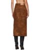 Isabel Marant Etoile Isabel Marant Etoile Brown Bisane Faux-Suede Midi Skirt - 3
