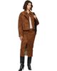 Isabel Marant Etoile Isabel Marant Etoile Brown Bisane Faux-Suede Midi Skirt - 4