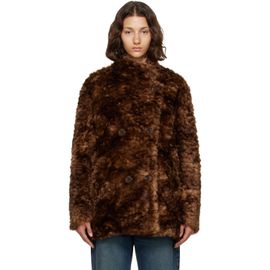 Isabel Marant Etoile Isabel Marant Etoile Brown Jya Faux-Fur Coat
