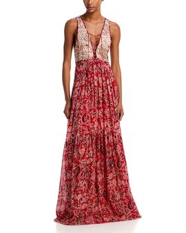 Isabel Marant Etoile Isabel Marant Etoile Daomi Lace Up Maxi Dress