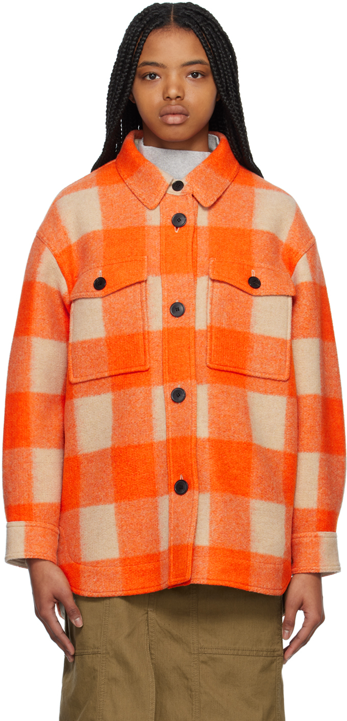Isabel Marant Etoile - Orange & Beige Harveli Jacket