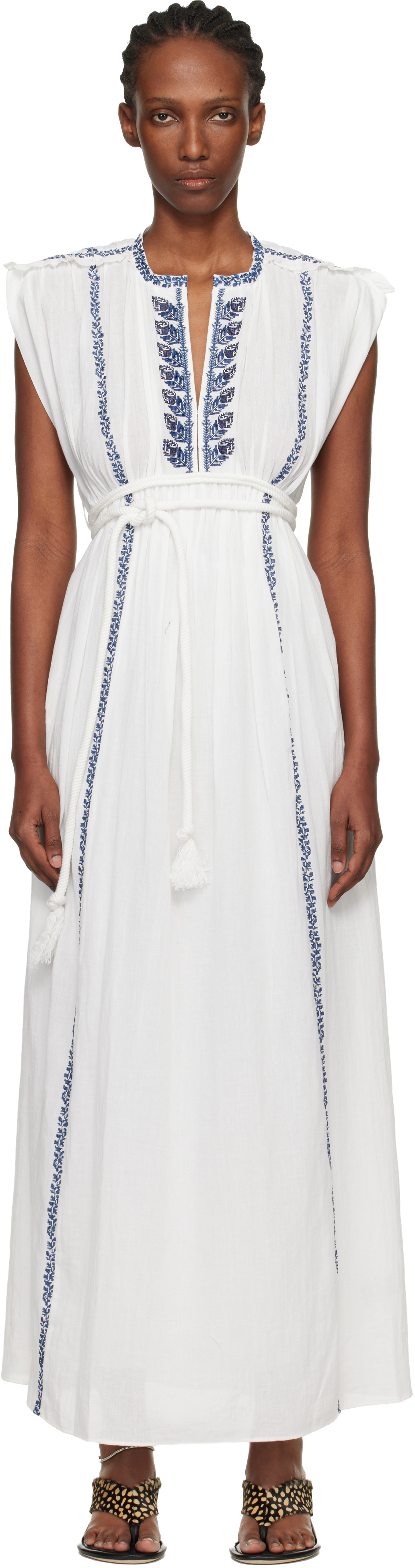 Isabel Marant Etoile - White Filipine Denim Midi Dress