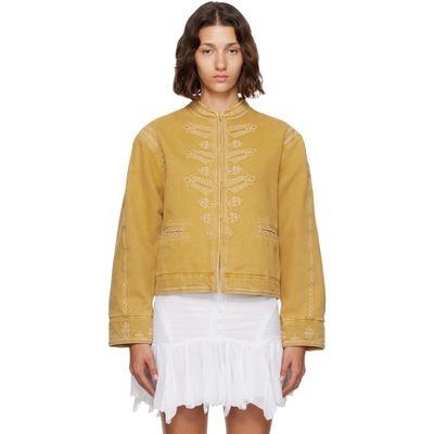 Isabel Marant Etoile Isabel Marant Etoile Yellow Emalia Denim Jacket
