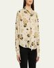 Isabel Marant Fedry Floral-Print Silk Neck-Scarf Blouse - 4