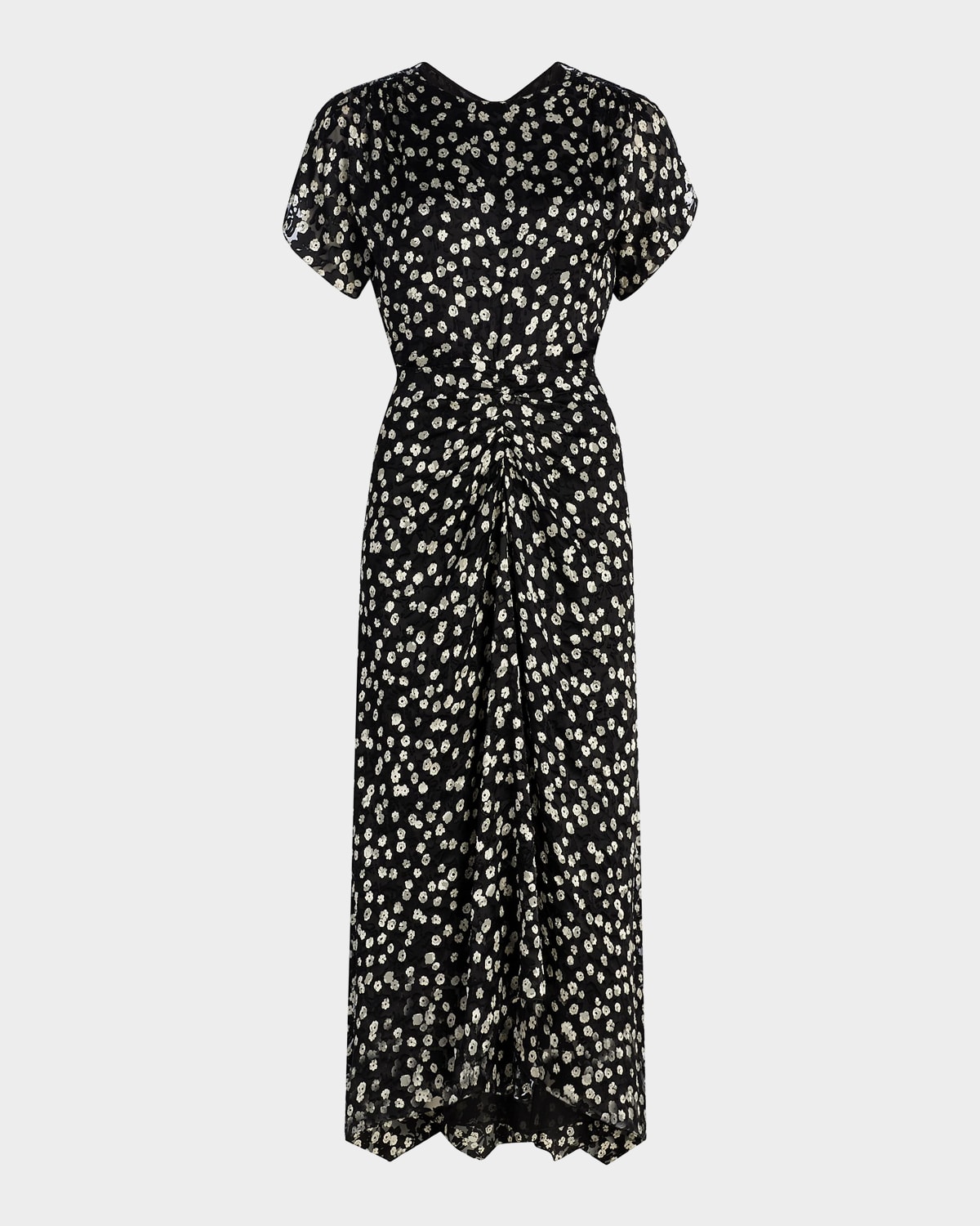 Isabel Marant Herva Floral Cinched Midi Dress