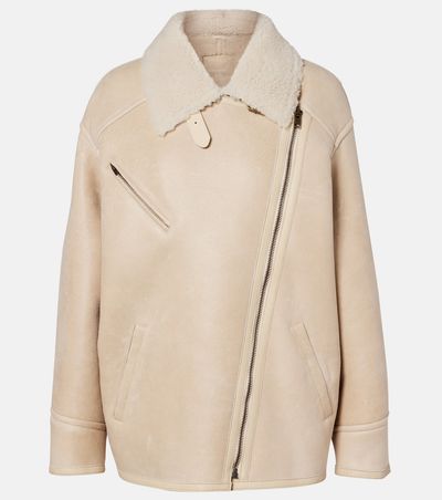 Isabel Marant Isabel Marant Adelina shearling-trimmed leather jacket