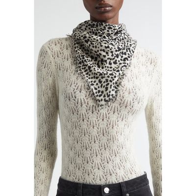 Isabel Marant Isabel Marant Alecia Print Fringed Wool & Cashmere Scarf