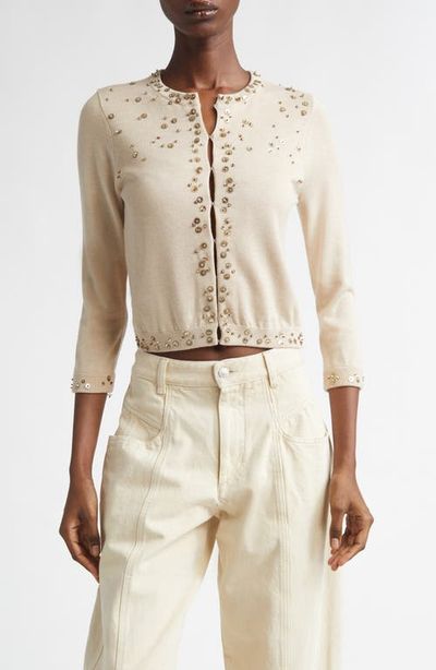 Isabel Marant Isabel Marant Amaria Embellished Silk & Cashmere Cardigan