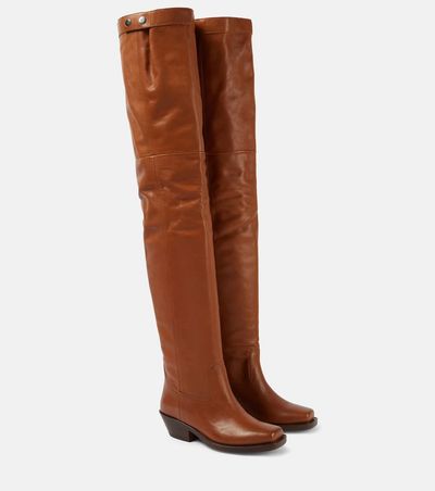 Isabel Marant Isabel Marant Amati leather over-the-knee boots