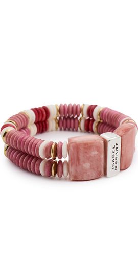 Isabel Marant Isabel Marant Beaded Bracelet Rosewood/Silver