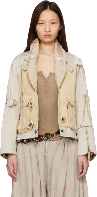 Isabel Marant Isabel Marant Beige Julissa Cotton Bomber Jacket