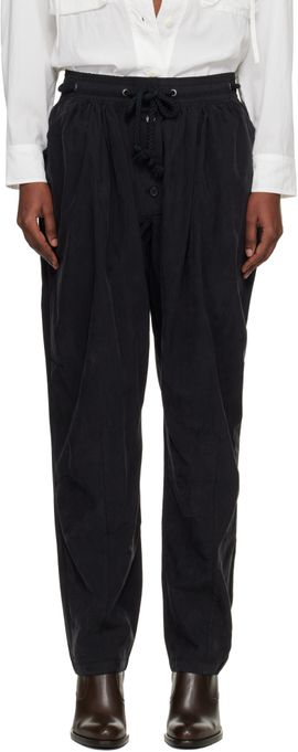 Isabel Marant Isabel Marant Black Falcona Fluid Satiny Trousers