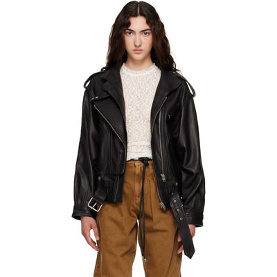 Isabel Marant Isabel Marant Black Farza Leather Jacket