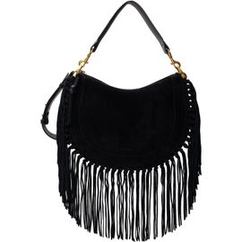 Isabel Marant Isabel Marant Black Oskan Soft Zip Fringes Bag