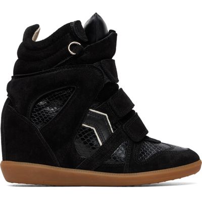Isabel Marant Isabel Marant Black Python Bekett Ring Sneakers
