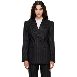 Isabel Marant Isabel Marant Black Ranya Stripe Wool Blazer