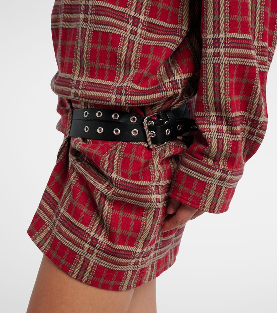 isabel marant plaid shirt dress NWOT ISABEL MARANT ETOILE Plaid Button Front Shirt Dress SZ 0 $455 Burgundy