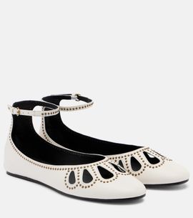 Isabel Marant Isabel Marant Bloris studded cutout leather ballet flats