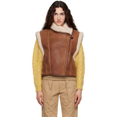 Isabel Marant Isabel Marant Brown Alime Shearling Vest