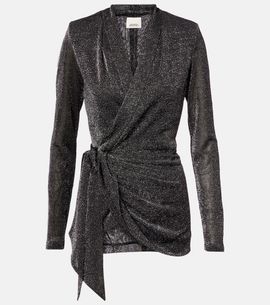 Isabel Marant Isabel Marant Cinay lamé wrap top
